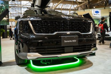 Kia Sorento HEV otomobil 2025 Kanada Uluslararası Otomobil Fuarı 'nda bulunmaktadır. Toronto, Kanada - 14 Şubat 2025.