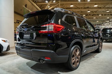 Subaru Ascent otomobili 2025 Kanada Uluslararası Otomobil Fuarı 'nda. Toronto, Kanada - 14 Şubat 2025.