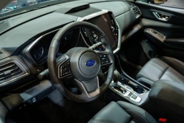 2025 Kanada Uluslararası Otomobil Fuarı 'nda Subaru Ascent otomobili. Toronto, Kanada - 14 Şubat 2025.