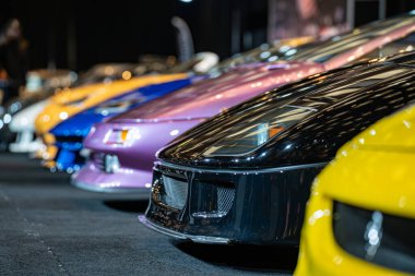 2025 Kanada Uluslararası Otomobil Fuarı 'nda lüks arabalar sergilendi. Toronto, Kanada - 18 Şubat 2025.