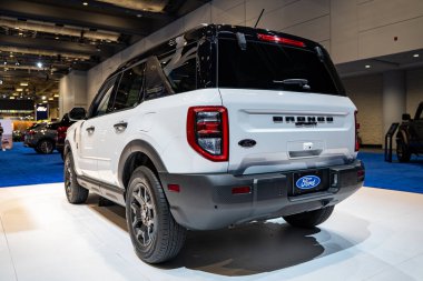 2025 Kanada Uluslararası Otomobil Fuarı 'nda Ford Bronco Sport otomobili. Toronto, Kanada - 18 Şubat 2025.