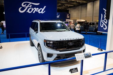 2025 Kanada Uluslararası Otomobil Fuarı 'nda 2025 Ford Expedition otomobili. Toronto, Kanada - 19 Şubat 2025.