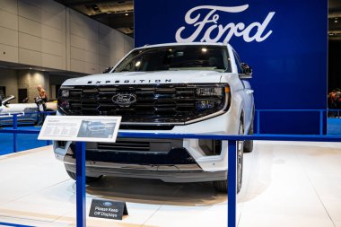 2025 Kanada Uluslararası Otomobil Fuarı 'nda 2025 Ford Expedition otomobili. Toronto, Kanada - 19 Şubat 2025.