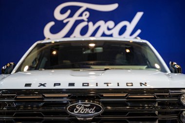 2025 Kanada Uluslararası Otomobil Fuarı 'nda 2025 Ford Expedition otomobili. Toronto, Kanada - 19 Şubat 2025.
