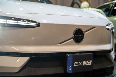 2025 Kanada Uluslararası Otomobil Fuarı 'nda Volvo EX30 otomobili. Toronto, Kanada - 19 Şubat 2025.