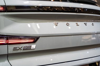 2025 Kanada Uluslararası Otomobil Fuarı 'nda Volvo EX90 otomobili. Toronto, Kanada - 19 Şubat 2025.