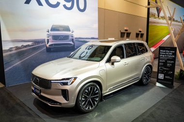 2025 Kanada Uluslararası Otomobil Fuarı 'nda Volvo XC90 otomobili. Toronto, Kanada - 19 Şubat 2025.