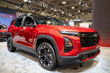 2025 Kanada Uluslararası Otomobil Fuarı 'nda Chevrolet Equinox RS otomobili. Toronto, Kanada - 19 Şubat 2025.
