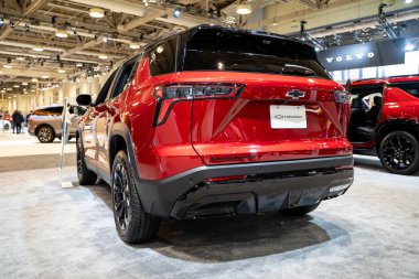 2025 Kanada Uluslararası Otomobil Fuarı 'nda Chevrolet Equinox RS otomobili. Toronto, Kanada - 19 Şubat 2025.