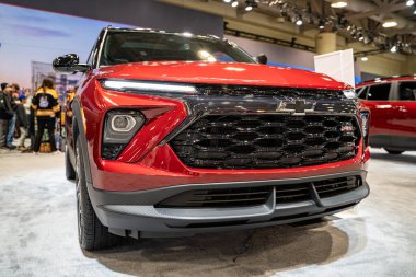 2025 Kanada Uluslararası Otomobil Fuarı 'nda Chevrolet Trailblazer RS otomobili. Toronto, Kanada - 19 Şubat 2025.