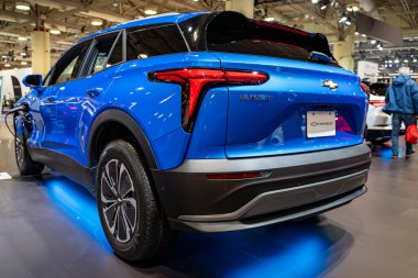 2025 Kanada Uluslararası Otomobil Fuarı 'nda Chevrolet Blazer EV LT AWD otomobil. Toronto, Kanada - 19 Şubat 2025.