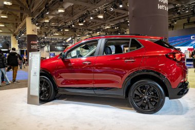 2025 Kanada Uluslararası Otomobil Fuarı 'nda Buick Encore GX ST otomobili. Toronto, Kanada - 19 Şubat 2025.
