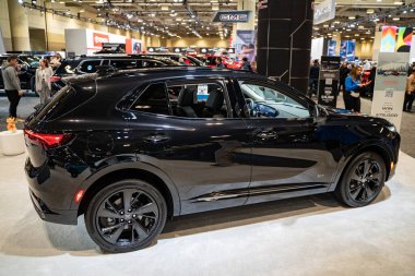 2025 Kanada Uluslararası Otomobil Fuarı 'nda ST Buick Envision ST otomobili. Toronto, Kanada - 19 Şubat 2025.
