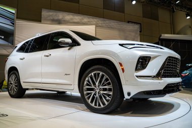 2025 Kanada Uluslararası Otomobil Fuarı 'nda Buick Enclave Avenir otomobili. Toronto, Kanada - 19 Şubat 2025.