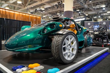 Campagna Motors T-Rex RR otomobil 2025 Kanada Uluslararası Otomobil Fuarı 'nda. Toronto, Kanada - 19 Şubat 2025.