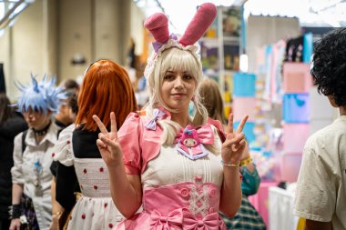 Toronto Comicon 'da Cosplayer. Toronto, Kanada - 14 Mart 2025.