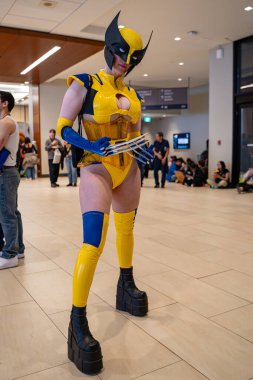 Toronto Comicon 'da bayan Wolverine Cosplayer. Toronto, Kanada - 14 Mart 2025.