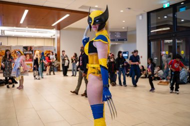 Toronto Comicon 'da bayan Wolverine Cosplayer. Toronto, Kanada - 14 Mart 2025.