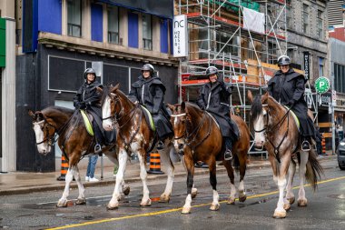 Toronto 'daki Aziz Patrick Günü Geçit Töreni 2025' e katılanlar. Toronto, Kanada - 16 Mart 2025.