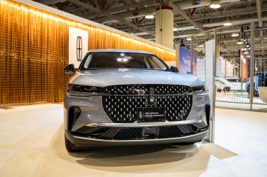 2025 Kanada Uluslararası Otomobil Fuarı 'nda Lincoln Nautilus otomobili. Toronto, Kanada - 19 Şubat 2025.