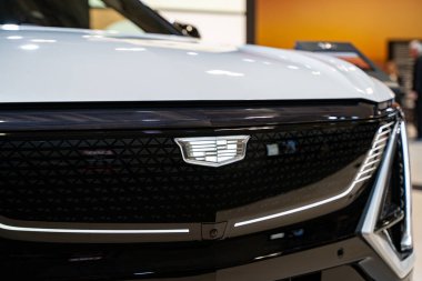 2025 Kanada Uluslararası Otomobil Fuarı 'nda 2025 Cadillac Lyriq otomobili. Toronto, Kanada - 19 Şubat 2025.