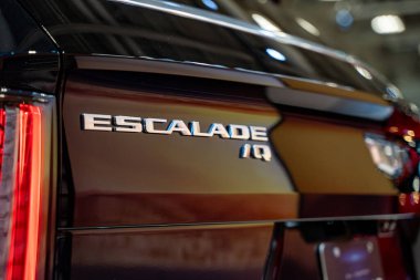 2025 Kanada Uluslararası Otomobil Fuarı 'nda Cadillac Escalade IQ IQ 2 otomobili. Toronto, Kanada - 19 Şubat 2025.