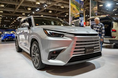 2025 Kanada Uluslararası Otomobil Fuarı 'nda Lexus TX 350 otomobil. Toronto, Kanada - 19 Şubat 2025.