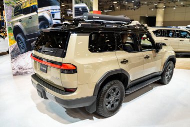 2025 Kanada Uluslararası Otomobil Fuarı 'nda Lexus GX 550 otomobil. Toronto, Kanada - 19 Şubat 2025.