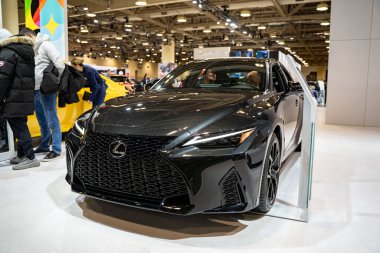 2025 model Lexus, Kanada Uluslararası Otomobil Fuarı 'nda 350 AWD otomobildir. Toronto, Kanada - 19 Şubat 2025.