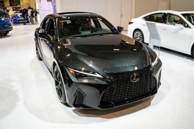 2025 model Lexus, Kanada Uluslararası Otomobil Fuarı 'nda 350 AWD otomobildir. Toronto, Kanada - 19 Şubat 2025.