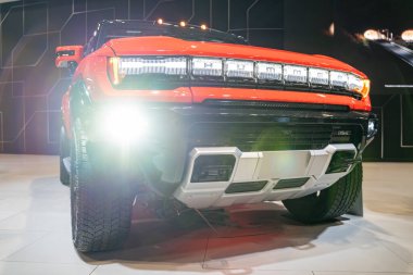 2025 Kanada Uluslararası Otomobil Fuarı 'nda 2025 Hummer EV SUV otomobil. Toronto, Kanada - 19 Şubat 2025.