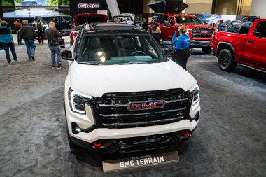 2025 Kanada Uluslararası Otomobil Fuarı 'nda GMC Arazi Otomobili. Toronto, Kanada - 19 Şubat 2025.