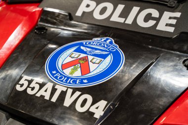 Toronto Polisi ATV 'nin amblemi. Toronto, Kanada - 19 Şubat 2025.