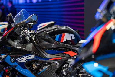 BMW S 1000 RR motorsikleti 2025 Kanada Uluslararası Otomobil Fuarı 'nda. Toronto, Kanada - 19 Şubat 2025.