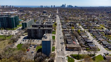 Toronto 'daki Jane Caddesi' nin havadan görüntüsü.