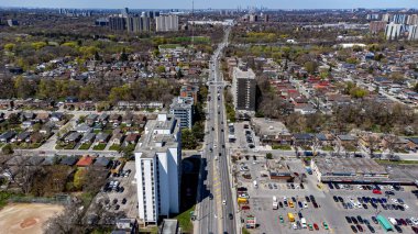Toronto 'daki Jane Caddesi' nin havadan görüntüsü.