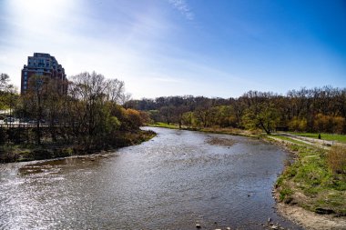 Toronto 'daki Etienne Brule Park ve Humber Nehri manzarası.