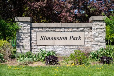 Markham, Ontario 'daki Simonston Park' ın Manzarası.