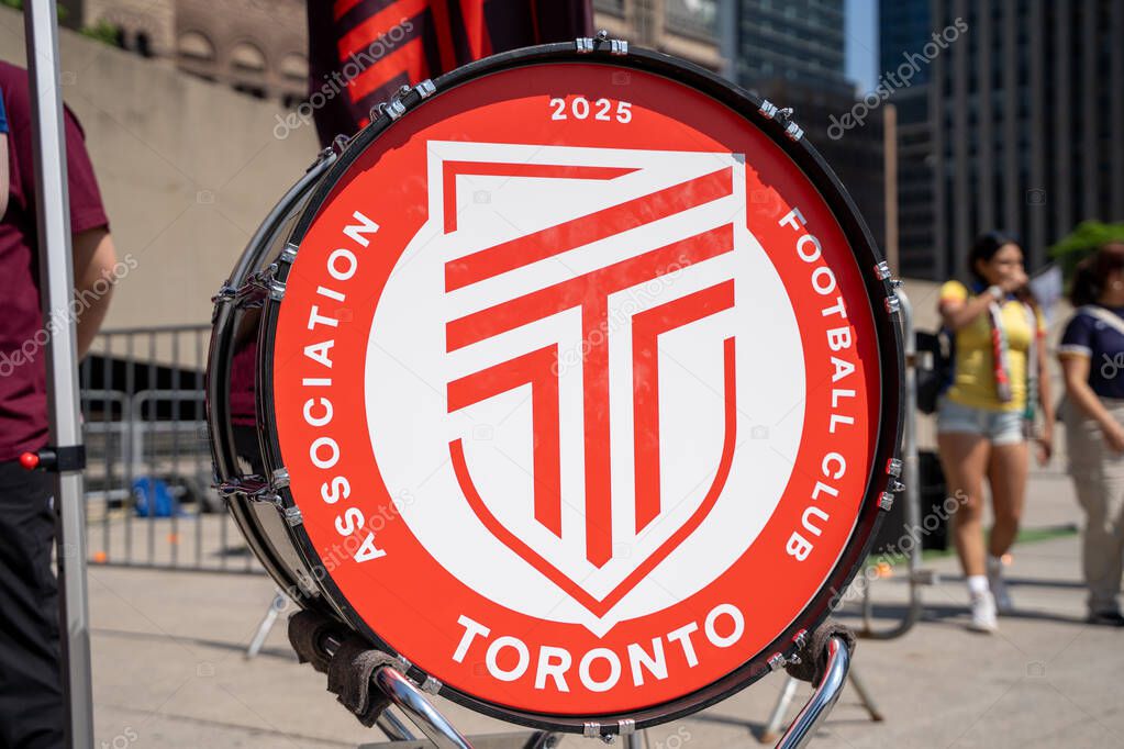 View of the Association Football Club Toronto (AFC Toronto) Logo. Toronto, Canada - June 12, 2025.