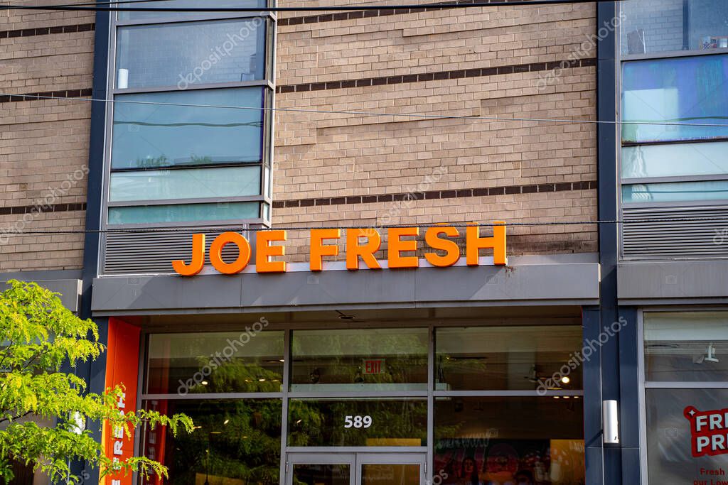 Exterior view of Joe Fresh store in Toronto. Toronto, Canada - June 15, 2025.