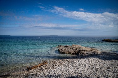 Tobermory 'deki Bruce Yarımadası Ulusal Parkı' ndaki Hindistan Baş Koyu manzarası.