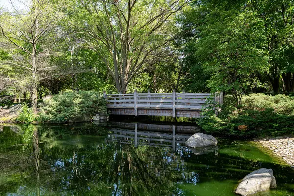 Mississauga şehir merkezindeki Kariya Parkı manzarası.