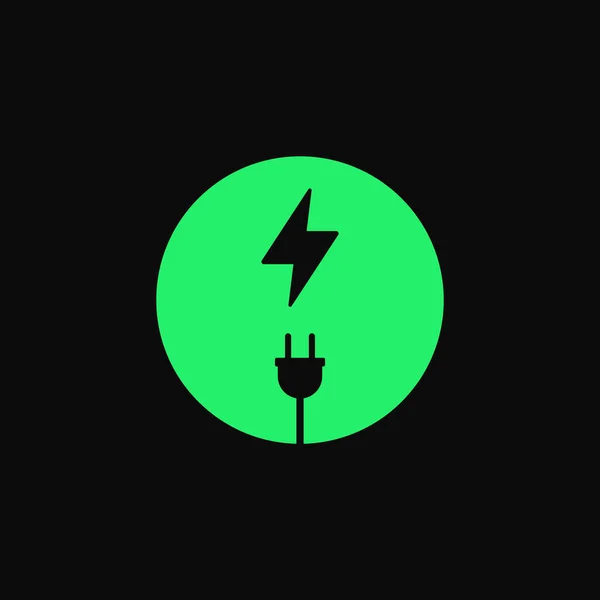 Wireless Charging Lightning Battery Energy Vector Illustration Set — Stock Vector