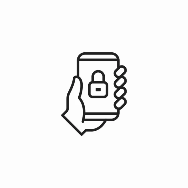 Protezione Blocco Telefono Sicurezza Privacy — Vettoriale Stock