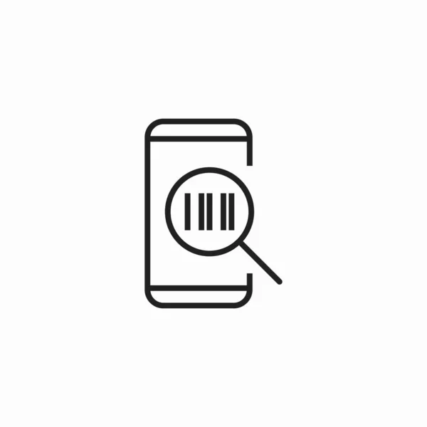Telefon Barcode Suchbildschirm — Stockvektor