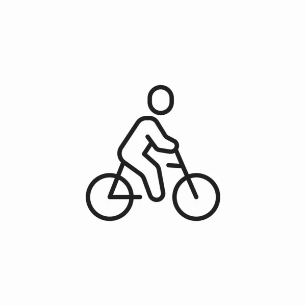 Voyage Bicyclette Avec Personne Humaine — Image vectorielle