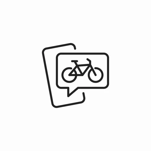 Telefon Képernyő Kerékpár Kereső Alkalmazás — Stock Vector