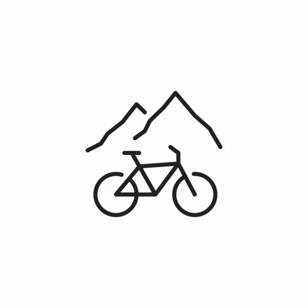 自転車山自然 Rude Icon — ストックベクタ