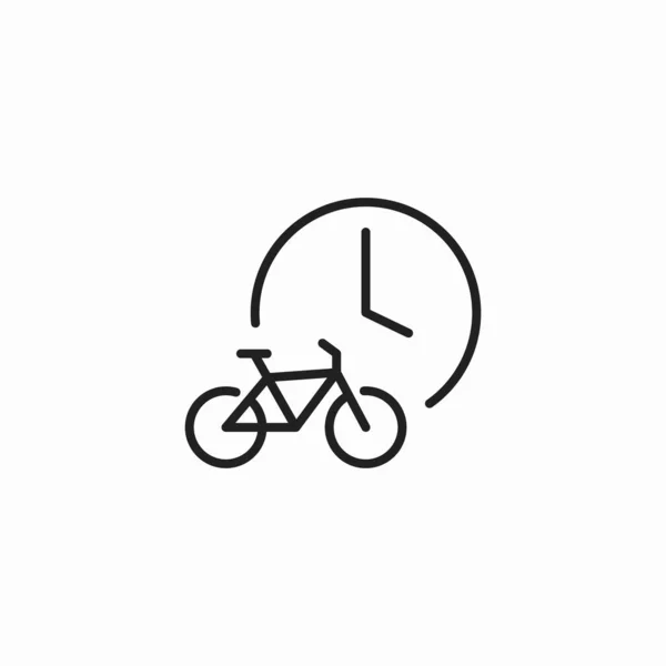 Kerékpárút Idő Aktivitás Óra — Stock Vector