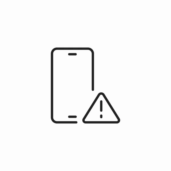 Notificación Atención Advertencia Pantalla Del Dispositivo Telefónico — Vector de stock